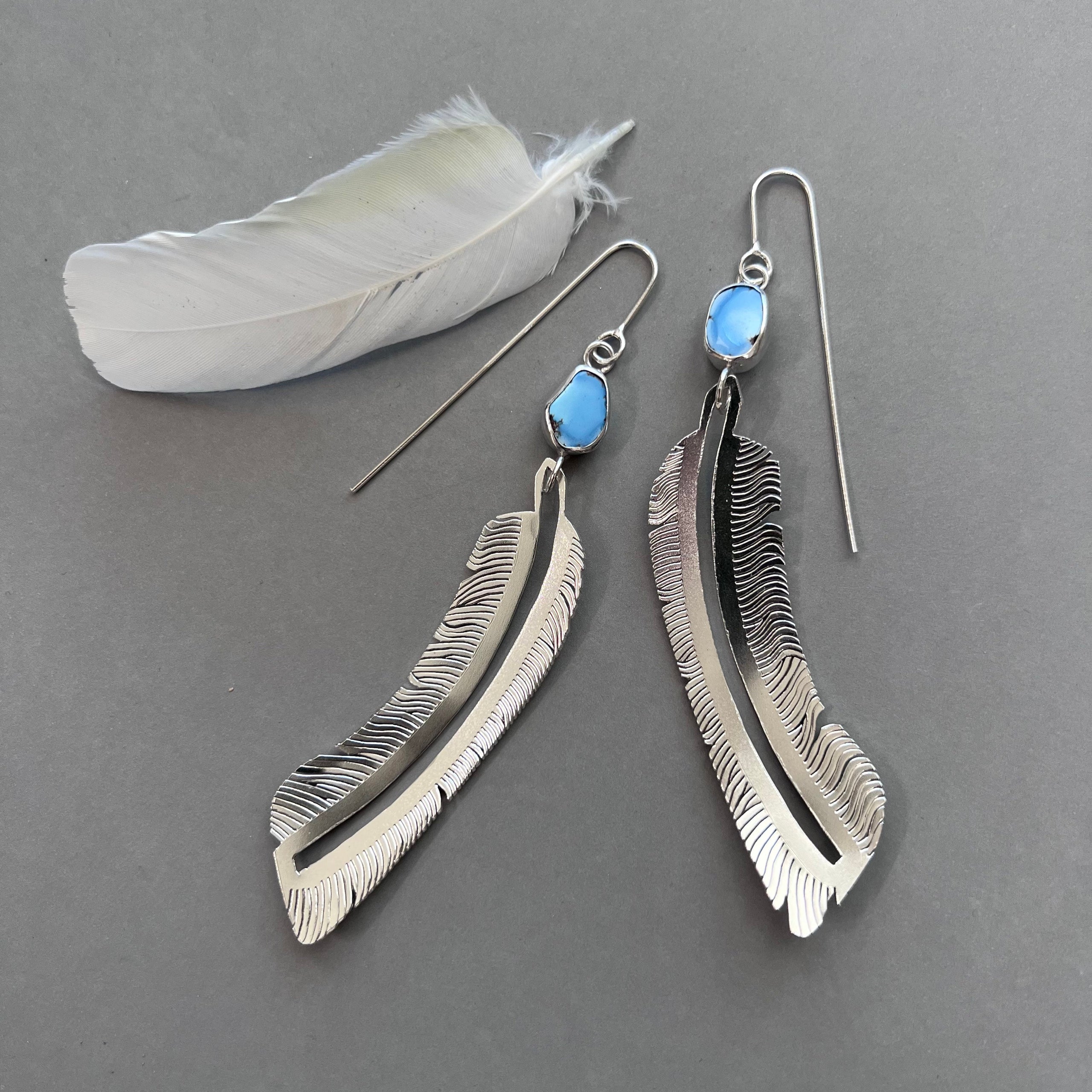 Charmin Feather Earrings- Teresa Faris